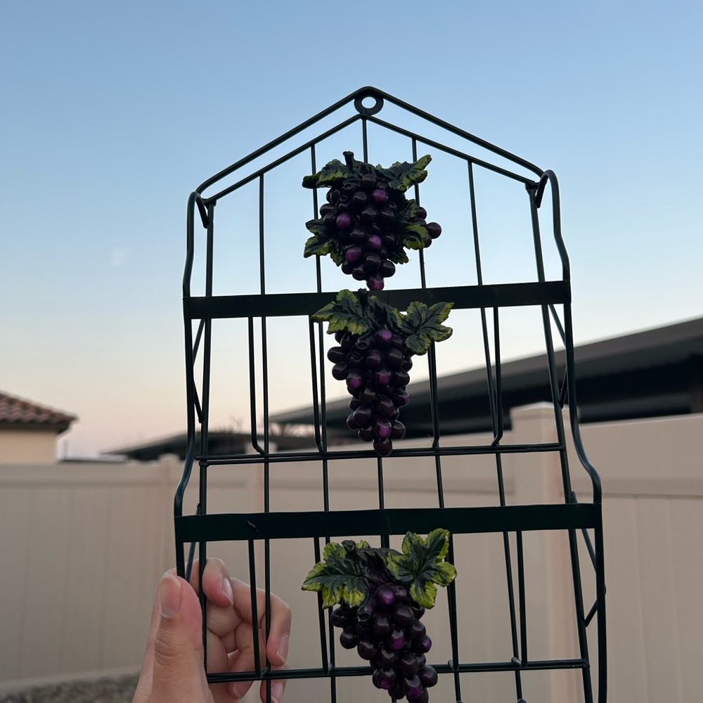 Grape Design Metal Wall Rack - Picture 5 of 6